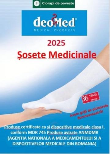 Sosete bambus fara elastic picior diabetic Deomed 35-38 de la Donis Srl.