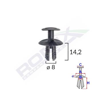 Clips fixare elemente exterioare pentru Vw, Seat, Mercedes