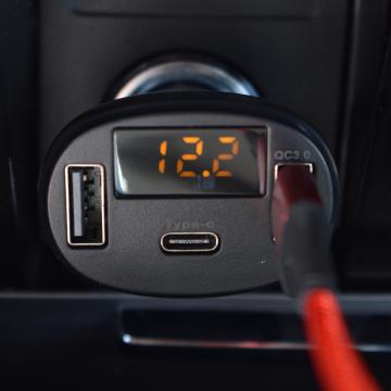 Incarcator auto 1XUSB QC3.0 + 1XUSB 2.4A + 1XUSB type-C