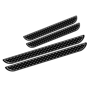 Set 4 bucati protectie praguri universale, culoare neagra