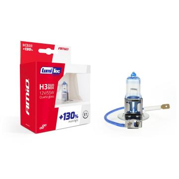 Set becuri cu halogen H3 12V 55W Lumitec limited + 130% duo de la Auto Care Store Srl