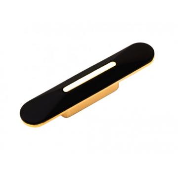 Maner mobilier Lungo negru mat auriu periat