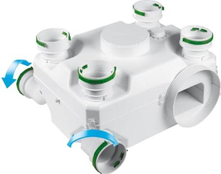 Grila exterioare cu clapeta sens ventilator baie 100mm de la Altecovent Srl