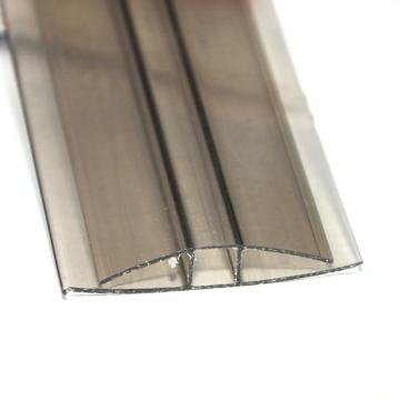 Profil policarbonat de imbinare tip H 8mm fumuriu / 6m de la URBANIX SRL