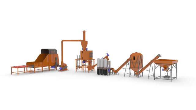 Linie productie granule sau producere peleti matrita plana