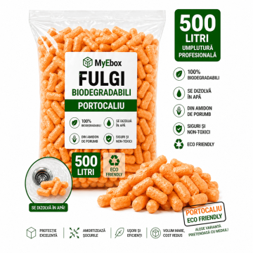 Fulgi biodegradabili portocaliu, 500 litri