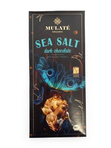 Ciocolata neagra Eco Mulate cu sare de mare, 80 g de la Biovicta
