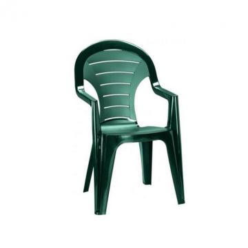 Scaun de gradina din plastic Bonaire, verde inchis
