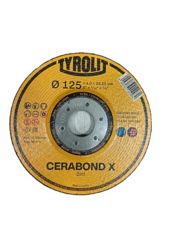 Disc polizare Cerabond X 125x4 - 10 buc/pachet Tyrolit