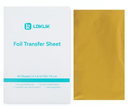 Foi de transfer Loklik Foil Transfer Sheets - Gold - 50 pack