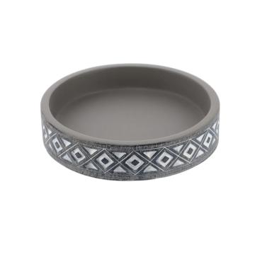 Sapuniera ceramica rotund - gri de la URBANIX SRL