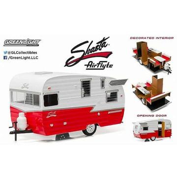 Macheta rulota Shasta Airflyte 1961 rosu alb scara 1 24 Gree de la Hobbyplanet Romania