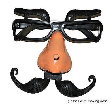 Ochelari petrecere funny cu mustata mobila - 60093