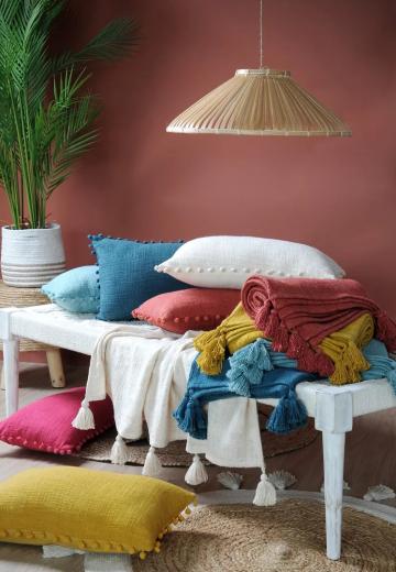 Patura Sanchez 125X150 cm, culoare Crem, 100% bumbac de la URBANIX SRL