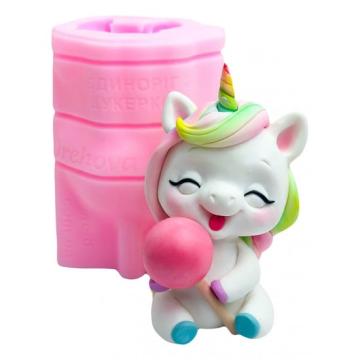 Matrita de silicon - unicorn cu acadea, 8,5 x 5 cm de la Trademilmat Srl