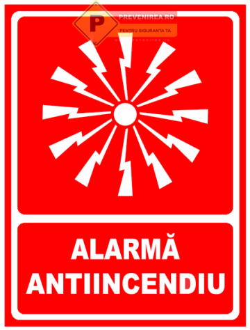 Indicator alarma antiincendiu - semnalizare incendiu