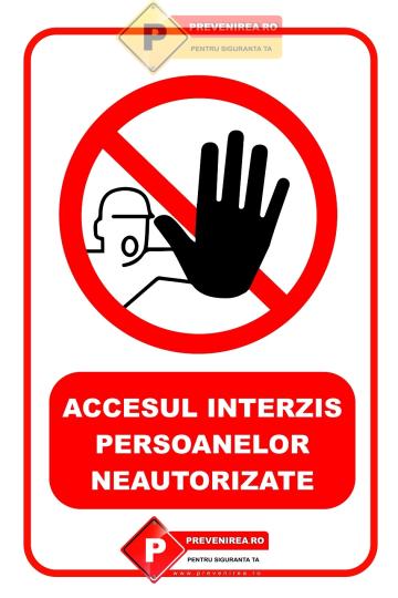 Indicator profesional acces interzis persoanelor