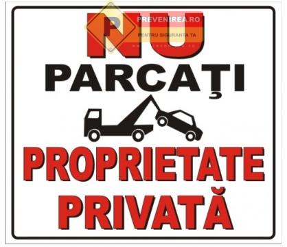 Indicator acces interzis: nu parcati pe proprietate privata