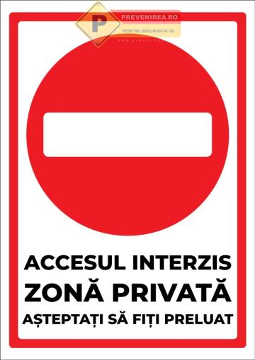 Indicator pentru zona privata