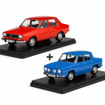 Machete auto Dacia 1300 1970 rosie + Renault 8 TS de la Hobbyplanet Romania