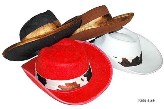 Palarie cowboy copii animal print - rosie de la Hobbyplanet Romania