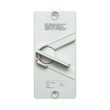 Intrerupator izolator 3P, 440V AC, 63A ON/OFF cu protectie