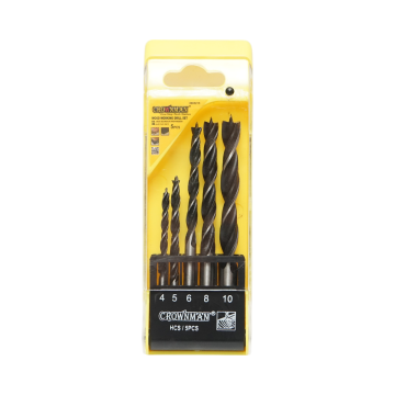 Set 5 burghie lemn 4-10mm elicoidale HCS cu tija cilindrica de la Gold Smart Engine Srl
