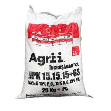 Ingrasamant complex NPK 15-15-15 +15%SO2 sac 25 kg