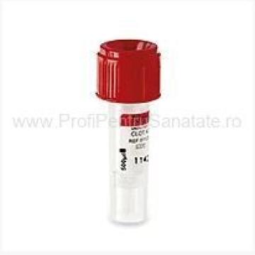 Eprubeta de biochimie cu clot activator capac rosu Micro de la Profi Pentru Sanatate Srl