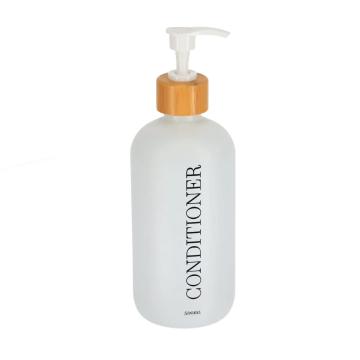 Dispenser balsam 500ml sticla/ bambus - alb mat de la URBANIX SRL
