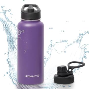 Sticla sport din otel inoxidabil, termoizolanta, cu 2 capace