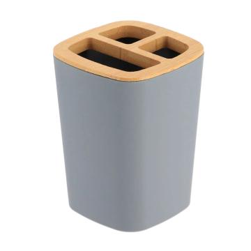 Suport periute plastic / bambus comp - gri