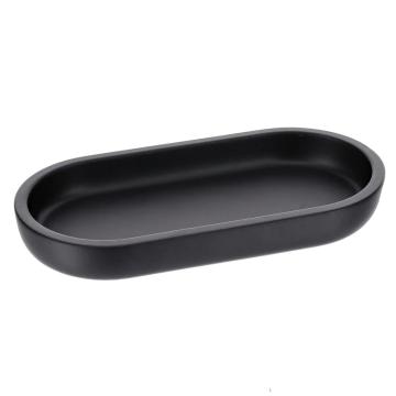 Tavita ovala polirasina - negru 19x9.5x2.5 cm