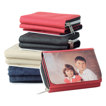 Portofel textil rosu in cutie de la Sublirom Co. SRL