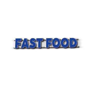 Litere volumetrice Fast Food - Modern Albastru