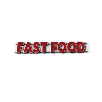 Litere volumetrice Fast Food - Modern Rosu
