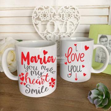 Cana personalizata, I love you