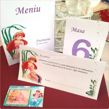 Plic de bani botez Mica Sirena