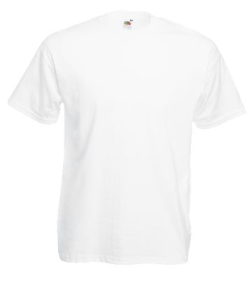 Tricou Fruit Of The Loom Valueweight alb marimea S