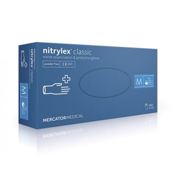 Manusi examinare si protectie Nitrylex, classic blue de la Sanito Distribution Srl