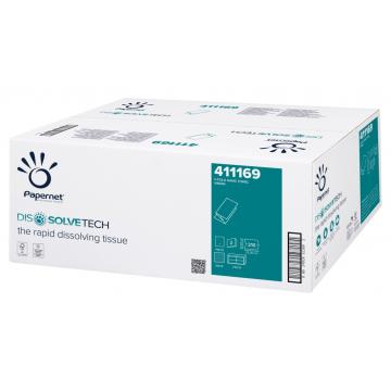 Prosoape albe de hartie, pliate V fold, Dissolve Tech