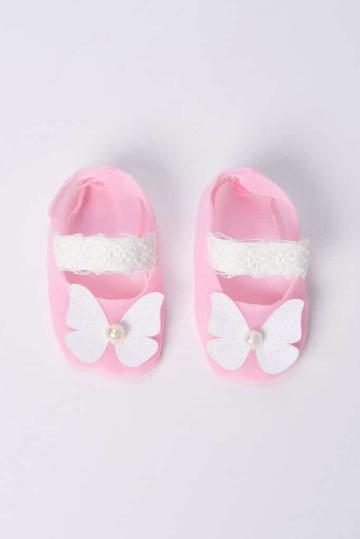Botosei botez cu fluture Mariposa - roz de la Andreeatex