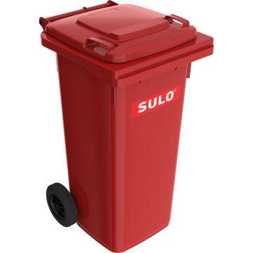 Europubela din material plastic, 240 l, culoare rosu Sulo