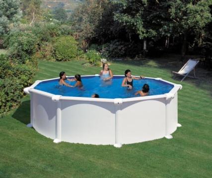 Set piscina prefabricata Atlantis rotunda cu pereti metalici