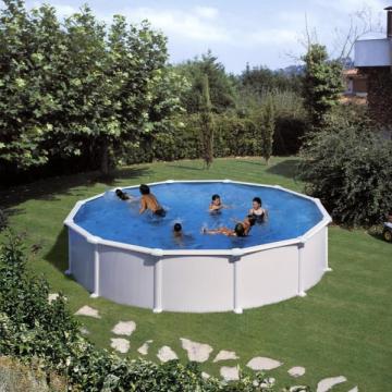Set piscina prefabricata Atlantis rotunda cu pereti metalici